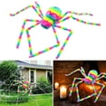 thumbnail image 5 of Halloween Decorations Hairy Spider, Scary Rainbow Spider, 30inch Fake Spider Haunted House Props, Halloween Yard Lawn Decorations Party Indoor Decor, 5 of 5