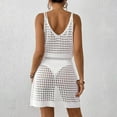 thumbnail image 5 of zaveiop Summer Crochet Hollow out Knit Beach Bathing Suit Swim Cover ups Cruise Outfits Vacation Dresses for Women 2026 (White, L), 5 of 6