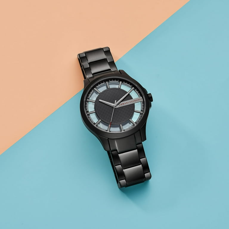 アグラオネマ　② Black Stainless Steel Mens Watch AX2189 - Walmart.com
