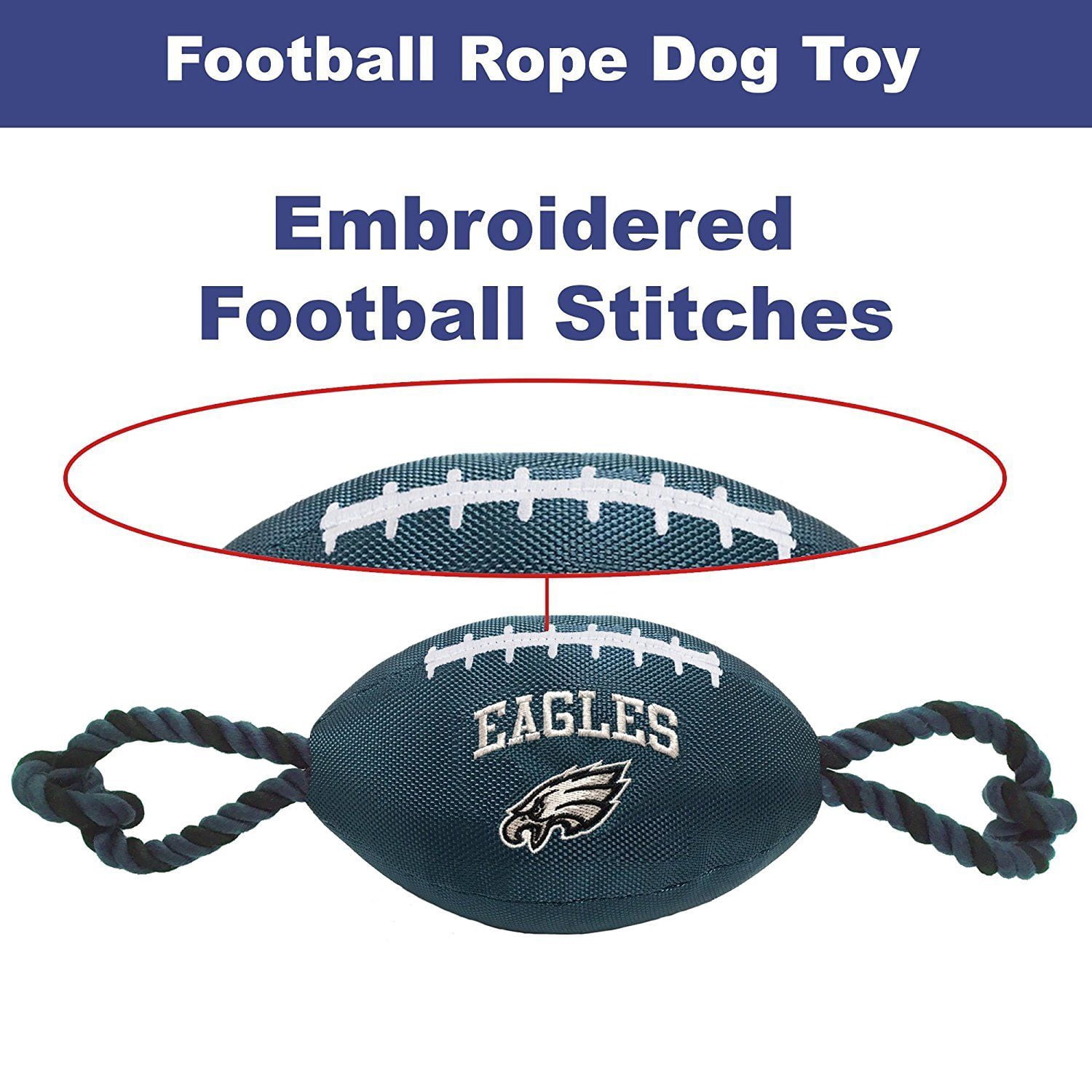 Pets First Nfl Philadelphia Eagles Nylon Football-Licensed