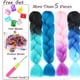 thumbnail image 3 of AIYEE-extensiones de cabello trenzado para mujeres negras, extensiones de cabello sintético con trenzas Jumbo, mezcla de 4 colores, rosa, morado, azul, degradado, 3 of 4