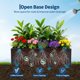 thumbnail image 5 of Macetero metálico para plantas de exterior, macetero cuadrado de acero con montaje a presión, diseño de base abierta., 5 of 6