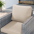 thumbnail image 6 of ACEGOSES Outdoor Patio Wicker Chairs Set of 2, Gray Rattan Seating with Thick Cushions for Lawn or Poolside, Beige, 6 of 6