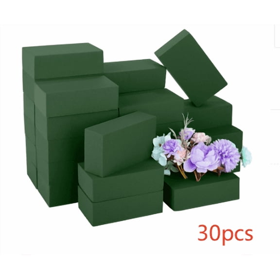 30 Pack Wet & Dry Floral Foam Blocks – 5.5*3.1*1.8in Flower Mud Brick for Fresh & Artificial Arrangements, Wedding, Birthday & Event Decor