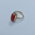 thumbnail image 4 of Owais Gems And Jewlery 21 ct Red Coral Solitaire Ring in 925 Sterling Silver – Adjustable Unisex Design, 4 of 5