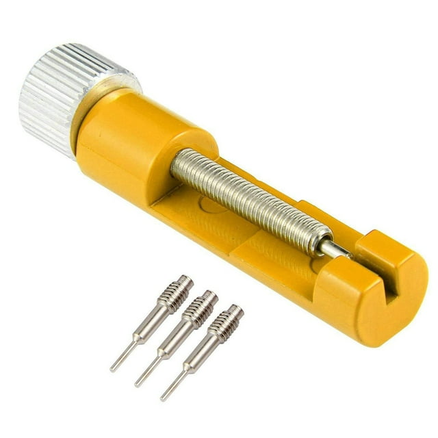 Harpily Home Decor Metal Adjuster Watch Band Strap Bracelet Link Pins Remover Repair Tools Kit One Size Gold