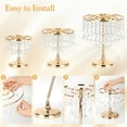 thumbnail image 6 of Crystal Gold Cake Stand with Elegant Pendant -Round Metal Dessert Cake Holders, Cupcake Stand for Birthday, Anniversary, Baby Shower Party, Christmas Gifts, 6 of 7