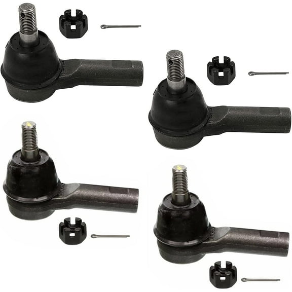 Detroit Axle - 4pc Front Inner Outer Tie Rod Ends Replacement for Nissan Frontier Xterra Fits select: 2004 NISSAN FRONTIER CREW CAB XE V6, 2000 NISSAN FRONTIER KING CAB XE