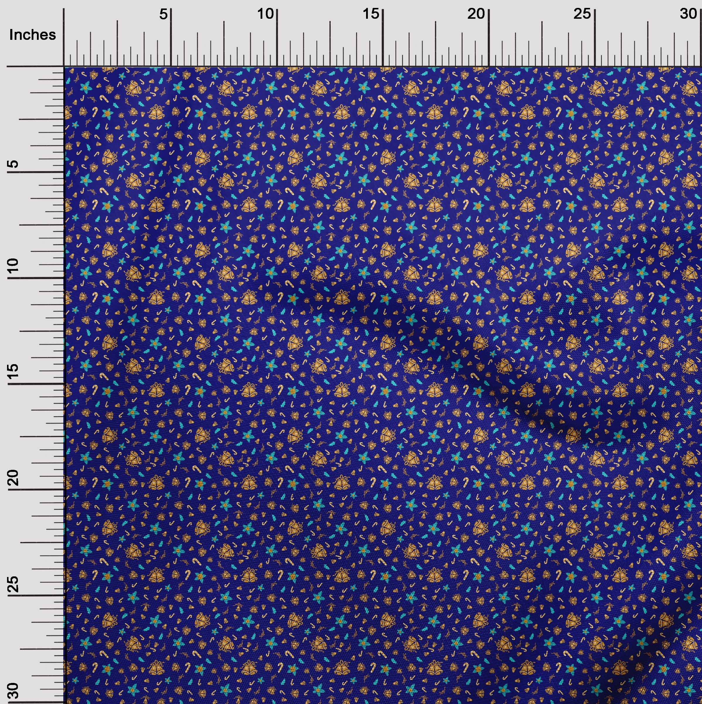 oneOone Viscose Chiffon & Blue Fabric Christmas Diy Clothing Quilting Fabric Print Fabric By Yard 42 Inch Wide