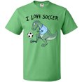 thumbnail image 3 of Inktastic I Love Soccer-Dinosaur in Blue T-Shirt, 3 of 5