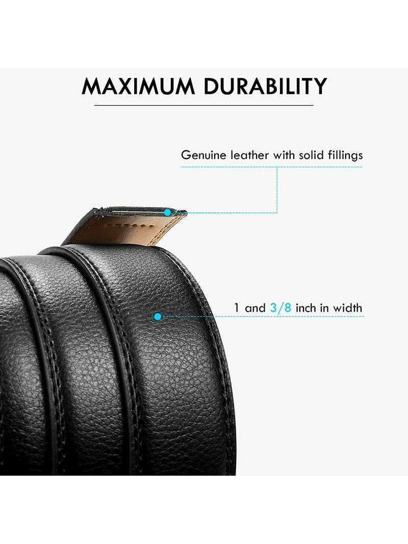 BOSTANTEN Mens Belt Leather Ratchet Dress Belt with Sliding Adjustable Buckle, Trim to Fit - Walmart.com BOSTANTEN Mens Belt Leather Ratchet Dress Belt with Sliding Adjustable Buckle, Trim to Fit - Walmart.com