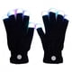 thumbnail image 1 of Guante Rave LED 2026, Guantes Iluminados con los Dedos, Guantes con Luz de 7 Colores Que Se Muestran con los Dedos para Adorar, Iluminar (Negro a,Paquete de 2), 1 of 7
