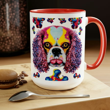 

Takashi Murakami Inspired Cavalier King Charles Spaniel 15oz Coffee Mug