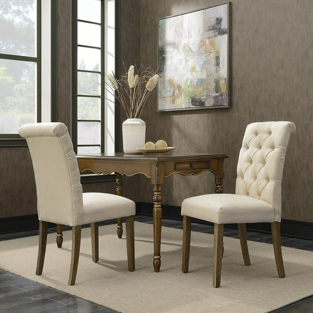 BELLEZE Set of (2) Dining Chair Modern Tufted Parson Chairs Armless