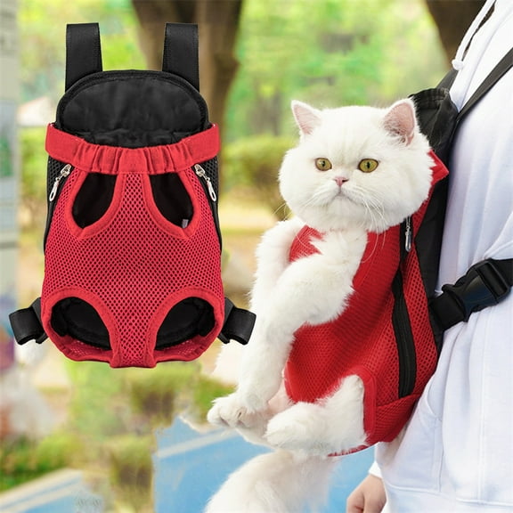 Primegos Pet Carrier Backpack Adjustable Pet Front Carrier, Portable Pet Legs Out Travel Bag for Cats Small Dogs