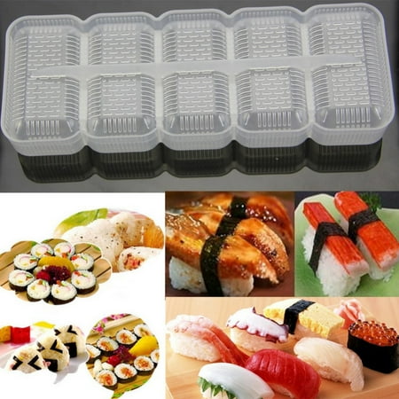 

Jiyugala Cake Mould Sushi Mold Rice Ball 5 Rolls Maker Non Stick Press Bento Tool