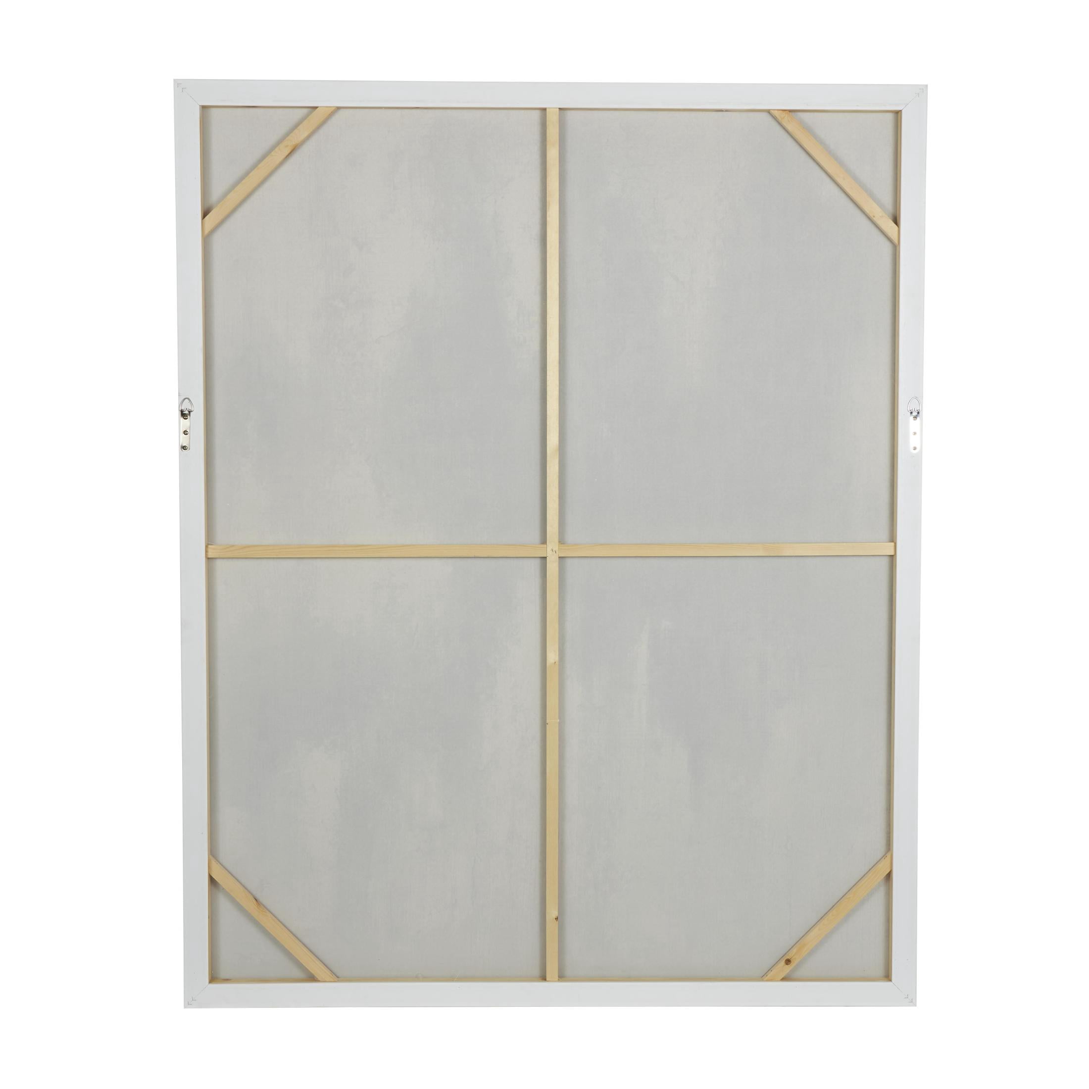 47" x 59" Abstract Framed Wall Art with Silver Foil Accents, by DecMode