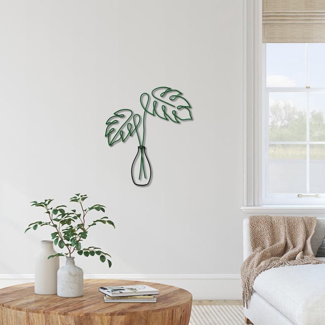 Estatua de pared Colco decoración Escultura de Jardín interior Monstera Verde 27,94x35,56 cm