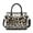 Leopard-2, variant on Shiny Patent Faux Leather Handbags Barrel Top Handle Purse Satchel Bag Shoulder Bag for Women