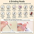 thumbnail image 5 of Aorsher Rechargeable Cordless Electric Nail Drill Kit, Professional Electric Nail File for Acrylic Gel Dip Powder Nails, 3 Speeds 15000RPM, Portable Manicure Pedicure Tool, 5 of 14