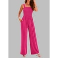 thumbnail image 5 of FreshPretty Womens Jumpsuit Summer Casual Loose One Piece Overalls Smocked Sleeveless Wide Leg Rompers With Pockets, 5 of 7
