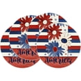 thumbnail image 2 of 4 Piece Patriotic Round Polyester Placemat 14.0 Inch Non Slip Heat Resistant Mat For Dining Table Decor, 2 of 6
