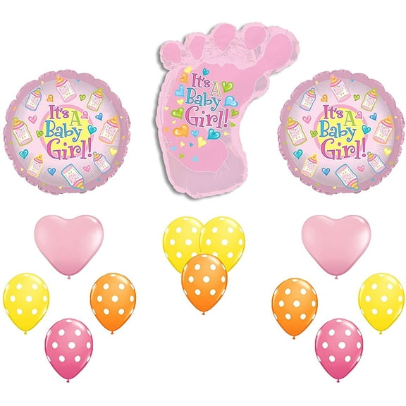 It's A Baby Girl Baby Reveal/Arrival Balloon Bouquet