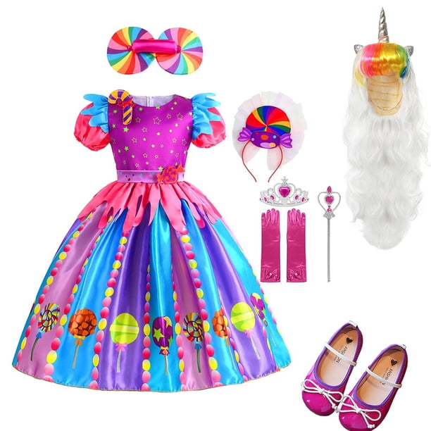 Vestido de princesa de lujo con varita de piruleta para niña, disfraz de graduación, ropa de fiesta de cumpleaños zhangyuxiang unisex