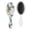 White-563, variant on Vintage Botanical Hair Brush, Retro Tropical Floral Print with Wildflower and Butterfly Illustration, Comfortable Grip Detangling Paddle Brush
