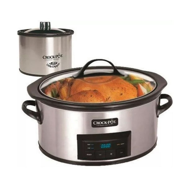 CrockPot 6 qt. Programmable Slow Cooker with Little Dipper Warmer