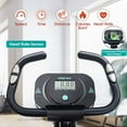 thumbnail image 2 of Foldable Exercise Bike for Home Stationary Magnetic Indoor Cycling Maximum Weight 300 lbs with 10-Level Adjustable Resistance, Arm Bands and Backrest(Green), 2 of 8