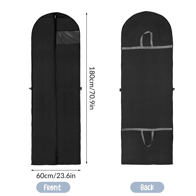 Abaima 2-Pack Long Garment Bags 71 Inch Black photo 2