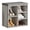Grey,5 Cubbies, variant on GIMMYFIVE Shoe Storage Bench with Cushioned Seat, 10-Cubbie 3-Tier Adjustable Shoe Rack for Entryway