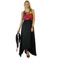thumbnail image 2 of Bimba Women Long Dress Asymmetrical Casual Gown Elastic Waist Casual Wear, 2 of 6