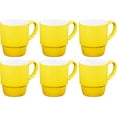 thumbnail image 5 of Ceramic Stacking Coffee Mug Tea Cup Dishwasher Safe Set Of 6 Large 18 Ounce, 5 of 7