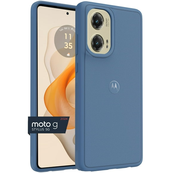 Funda protectora texturizada azul para Motorola Moto G Stylus 5G 2024