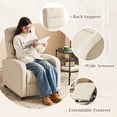 thumbnail image 6 of Contemporary Manual Recliner Chair, Push Back Theater Recliner Chair, Single Sofa with Footrest, Recliner Chair for Living Room, Bedroom, Home Theater, Beige, 6 of 9