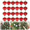 thumbnail image 2 of Gnwei 24pcs Heart Ornaments for Christmas Decorations, Heart Shaped Hanging Ornaments for Valentine's Day Wedding Decor Christmas Tree Anniversary Mother's Day Party Decorations, 2 of 9