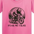 thumbnail image 4 of Inktastic Mountain Biking Fear No Trail Youth T-Shirt, 4 of 5