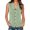 Green, variant on Linen Vest Women Striped Shirt Casual Loose V Neck Button Down Peter Pan Collar Cute Sleeveless Blouses