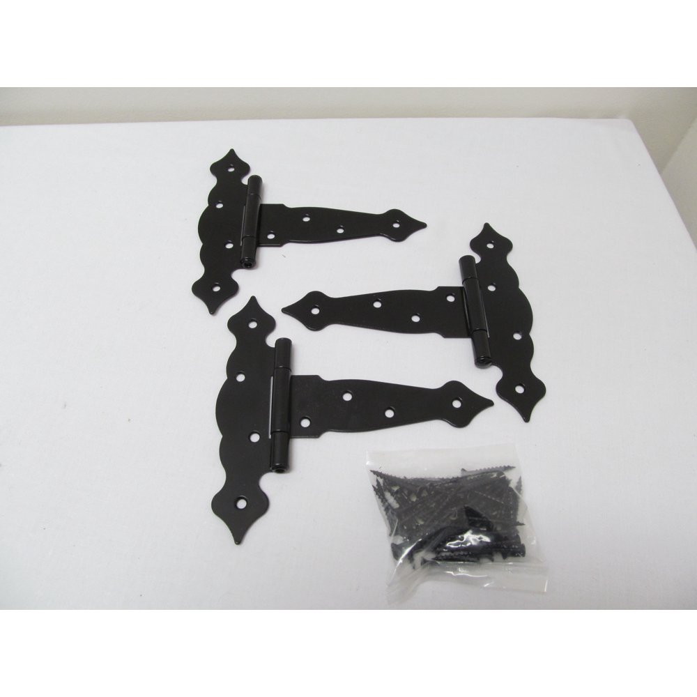 6" Heavy Duty Shed Fancy T Hinges (set of 3) Shed Hinge Barn Door