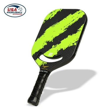 Warping Point Ascent Pickleball Paddle | Carbon Fiber Racket with Aero Throat & Textured Grit Surface | Hexa Polymer Core | USAPA Approved for Swing Speed & Control