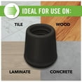 thumbnail image 2 of Super Sliders Non-Slip Rubber Furniture Leg Tips 1 inch 4 Pack Black, 2 of 7