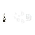 thumbnail image 1 of Escultura abstracta de fuego, estatua de resina, adhesivos de pared de peces, pegatinas de pared de espejo acrílico, adorno moderno adecuado para dorm, 1 of 8