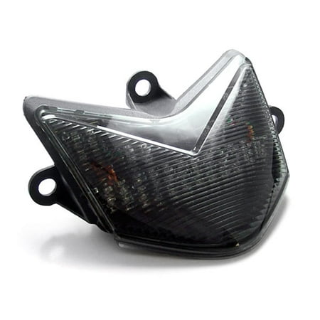 - Krator Smoke LED Tail Light Integrated with Turn Signals For 2005 Kawasaki ZX1000 Ninja ZX-10R / ZX10