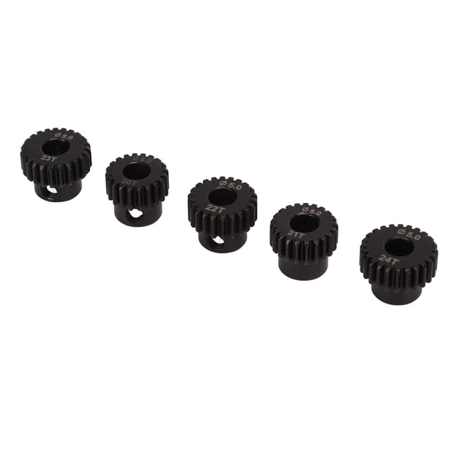 Engranaje de piñón de motor RC BuyWeek Juego de engranajes de piñón 48DP Negro 20T 21T 22T 23T 24T