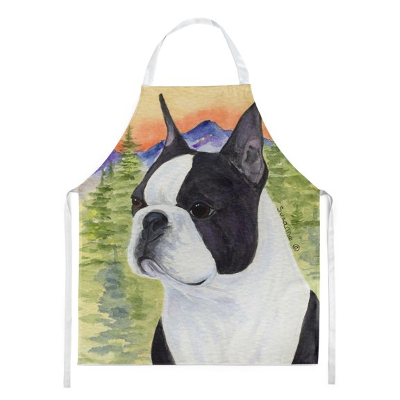 Carolines Treasures SS8187APRON Boston Terrier Apron Large multicolor