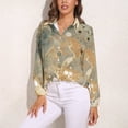 thumbnail image 3 of Marble Texture Long Sleeve Blouse Woman Streetwear Casual Shirts Summer Oversize Woman Streetwear Clothing Birthday Present, 3 of 7
