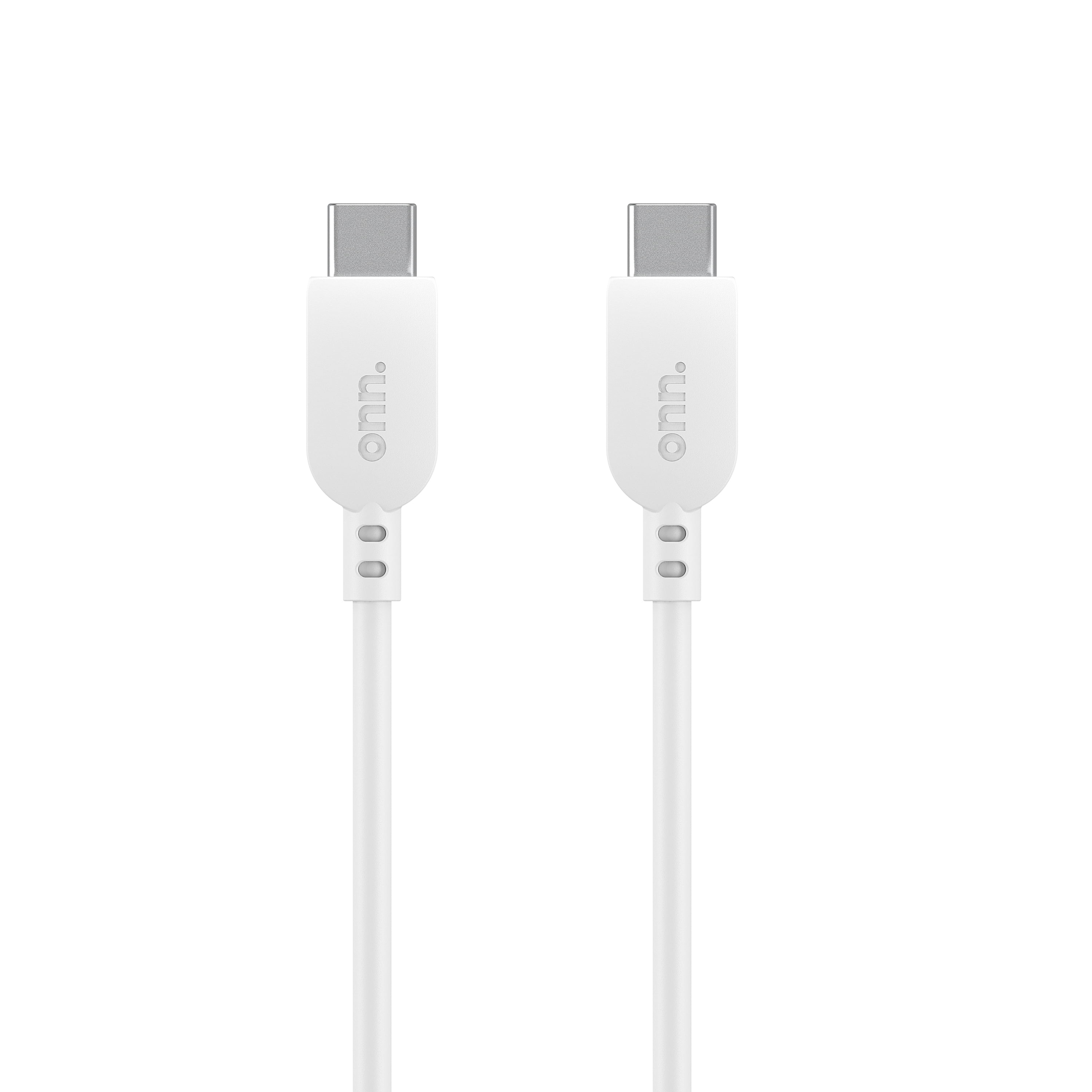 onn. 6' USB-C to  C Cable, White