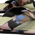 thumbnail image 4 of CPNG Men's Leather Flip Flops Summer Mat Bottom Slippers Flat Sandals Open Toe Slide Home Wooden Floor Breathable Camouflage Canvas Slippers Indoor Ring Flip Flops, 4 of 4